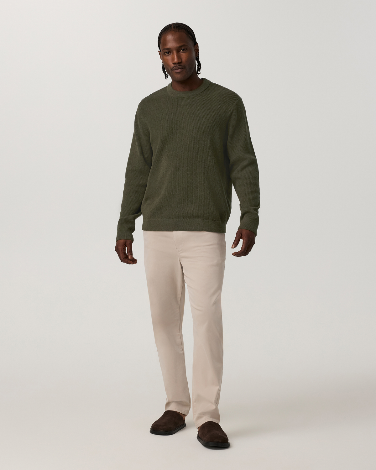 Midweight Rib Sweater | Olive