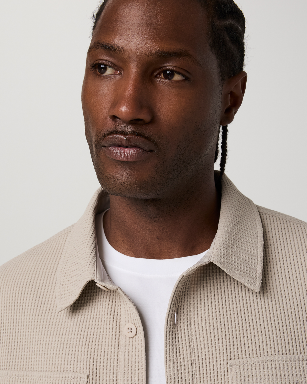 Tech Waffle Shirt Jacket | Dark Salt