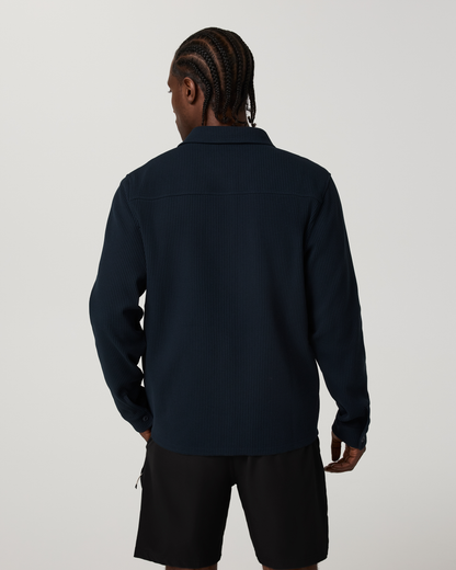 Tech Waffle Shirt Jacket | Ink
