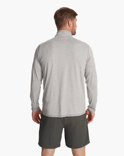 Ease Performance Half Zip | Light Heather Grey