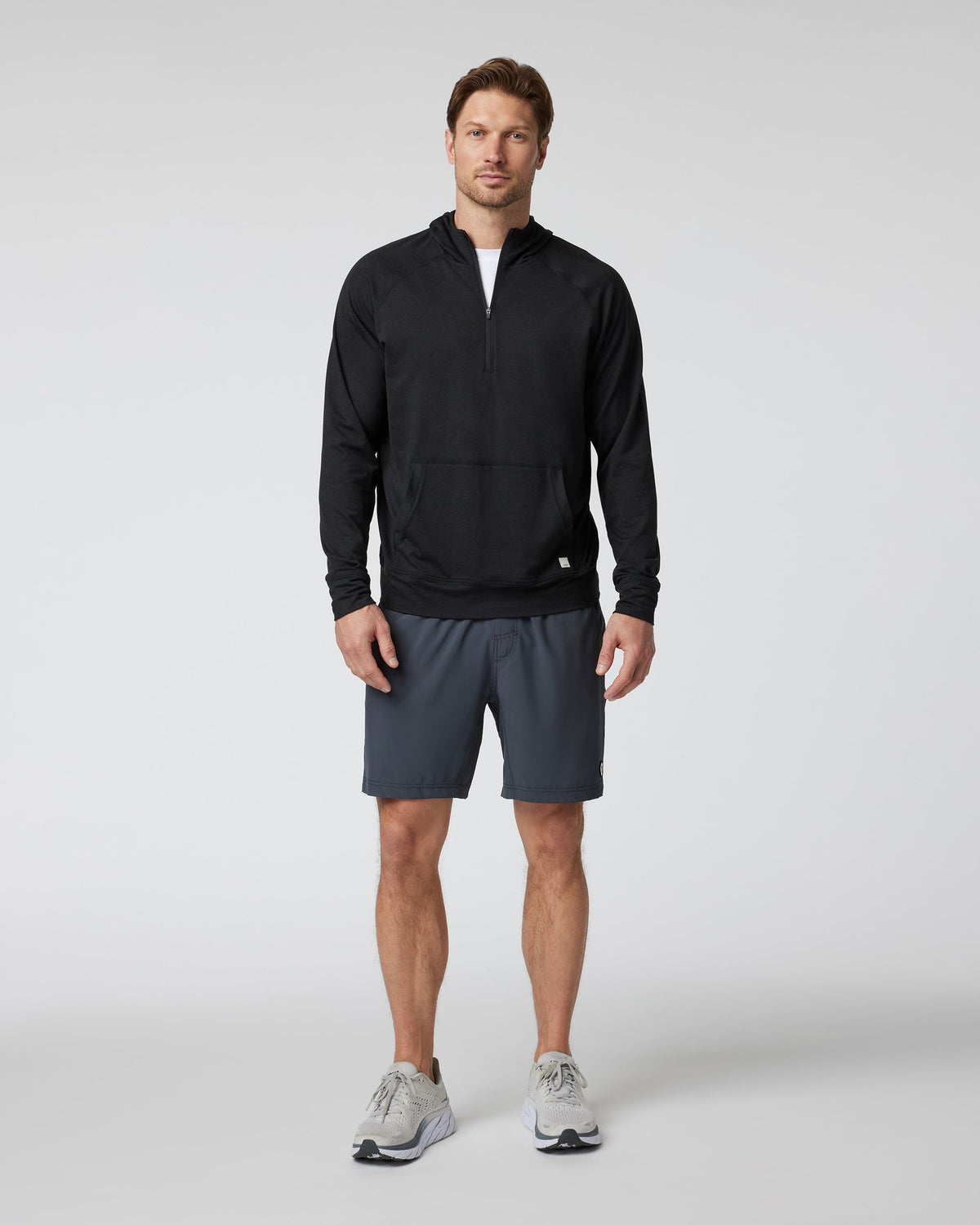 Ponto Performance Half Zip Hoodie | Black Heather