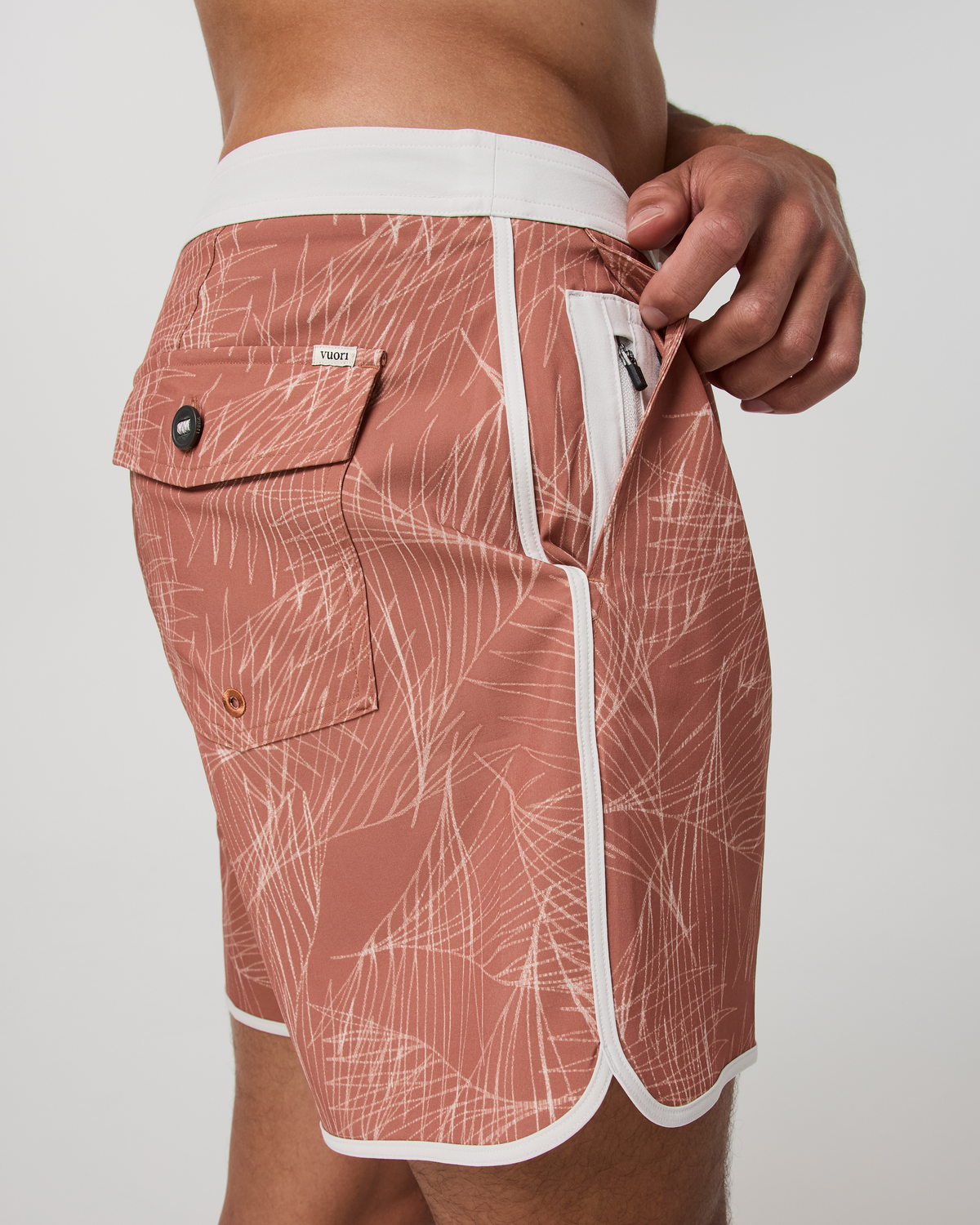 Cruise Boardshort 5" | Vintage Red Palm Shadow