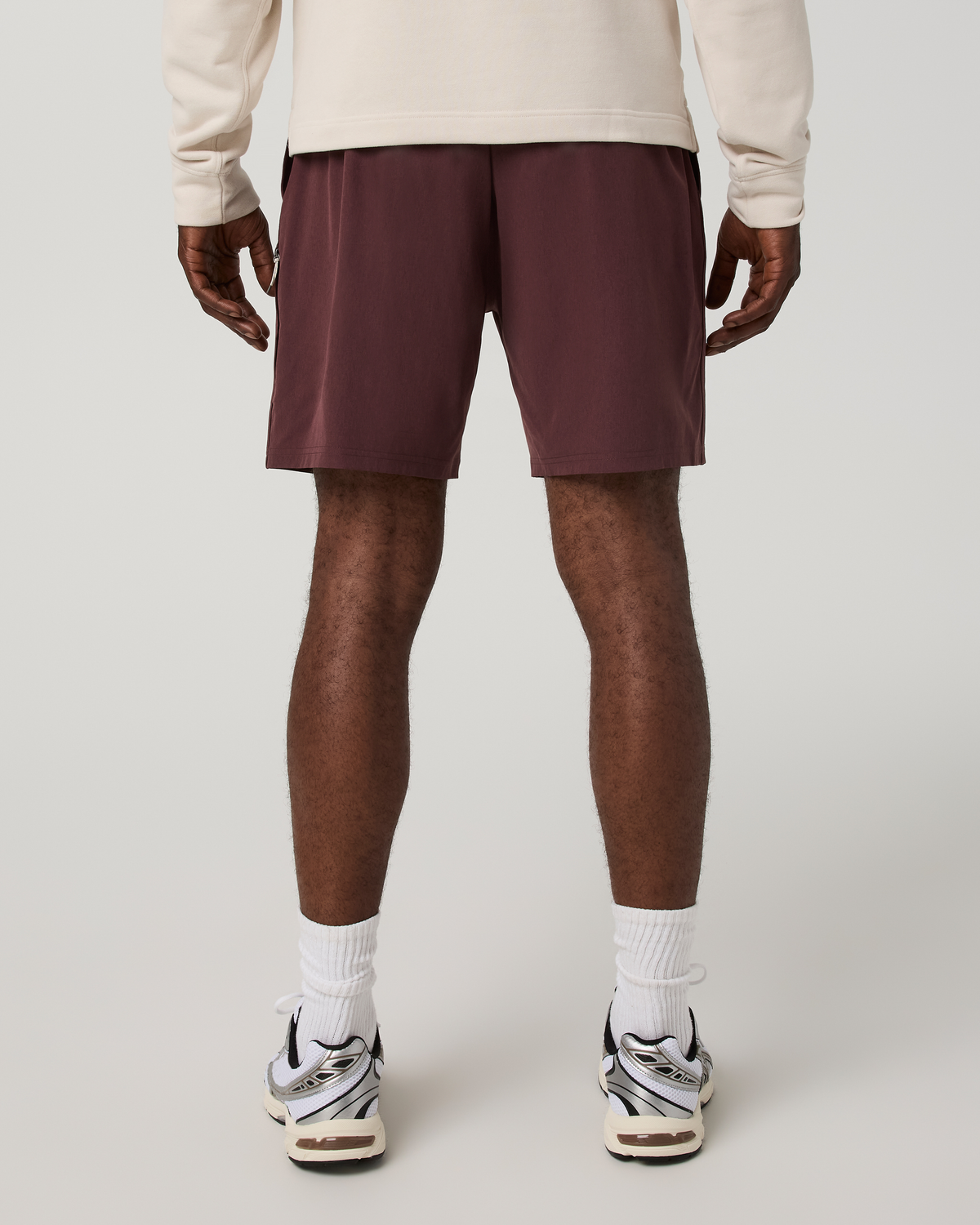 Banks Session Short Unlined 7" | Boysenberry Linen Texture