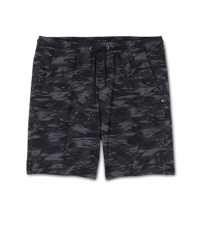 Vuori HardKore Short Lined 7" | Black Riptide Camo