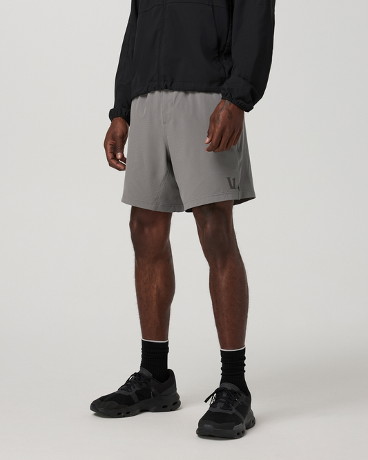 Vuori HardKore Short Lined 7" | Smoke