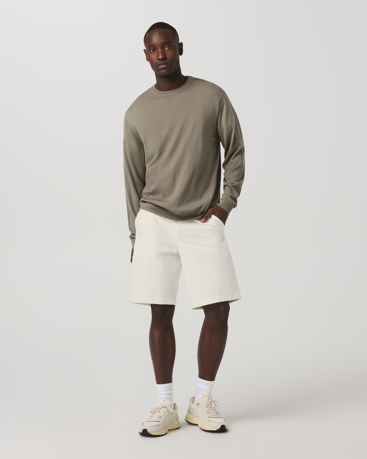 Vuori Meta™ Canvas Carpenter Short 10" | Ivory
