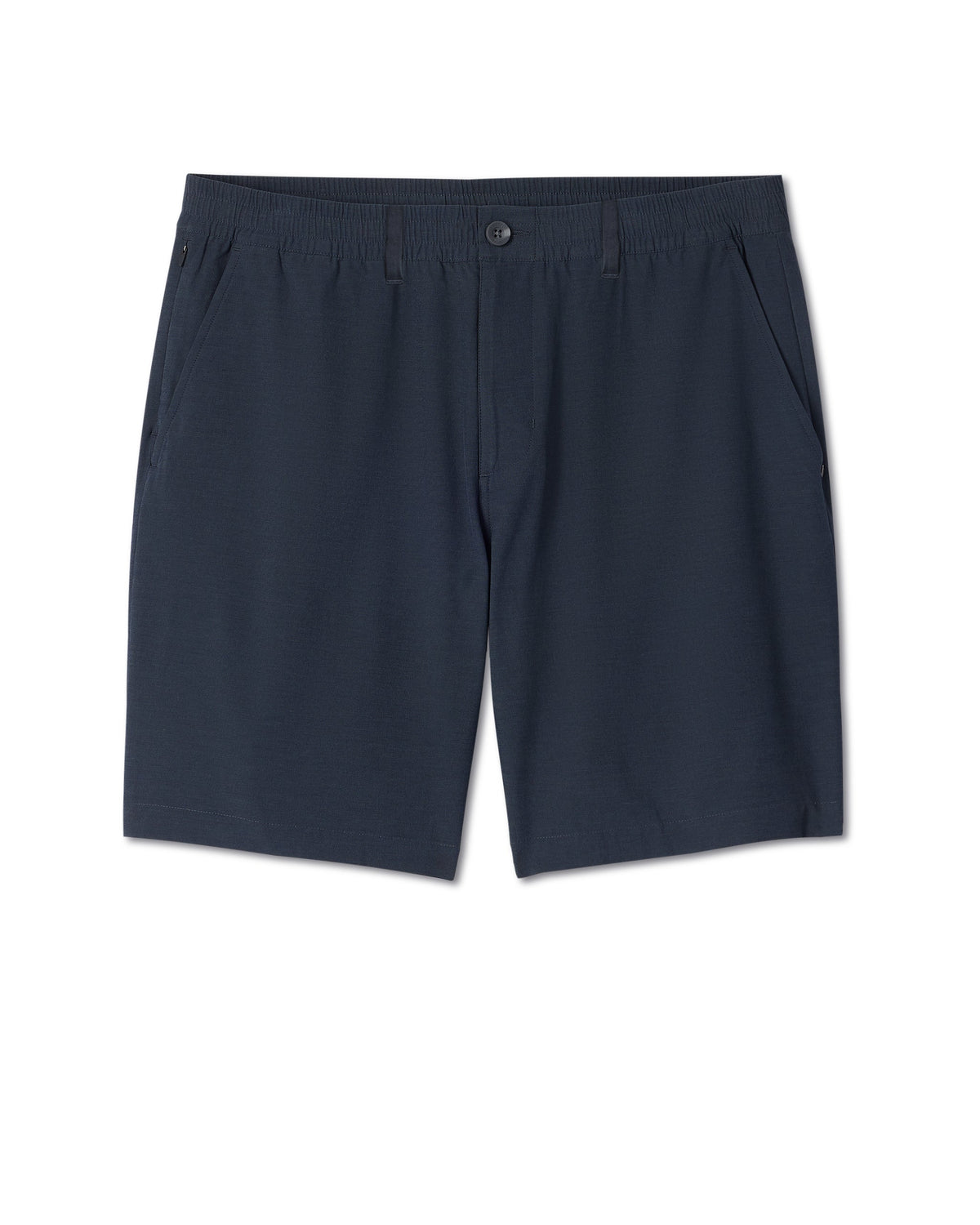 Aim Elastic Waist Short 7" | Navy Linen Texture