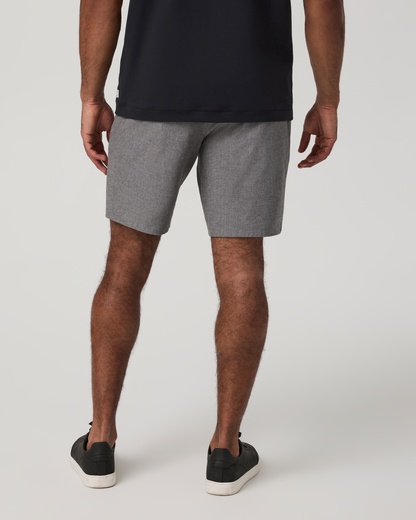 Aim Short 8" | Gull Grey Linen Texture