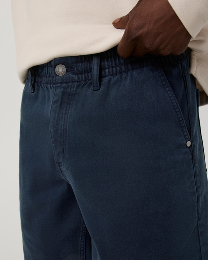 Benton Twill Elastic Waist Short 8" | Ink