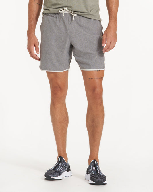 Banks Short Unlined 7" | Grey Engineered Stripe