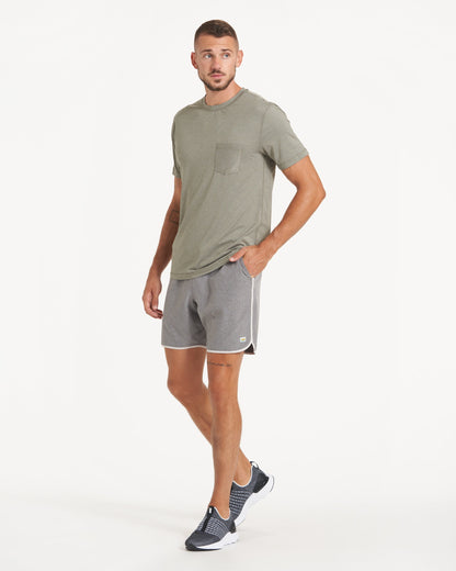 Banks Short Unlined 7" | Grey Engineered Stripe