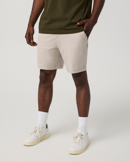 Ponto Performance Short 7" | Ecru Heather
