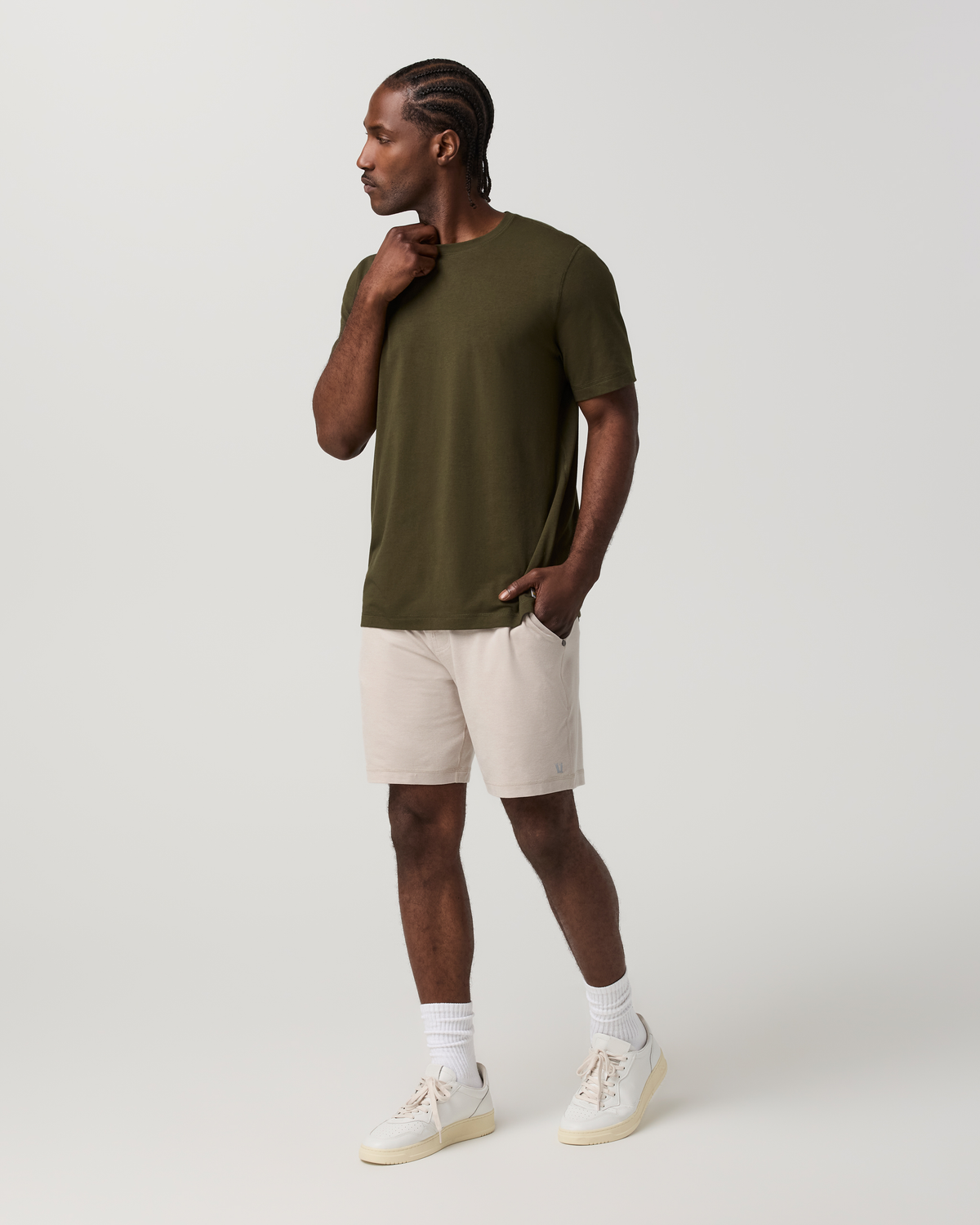 Ponto Performance Short 7" | Ecru Heather