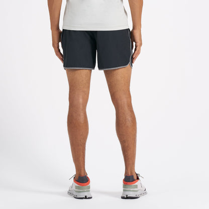 Banks Short Unlined 5" | Black Linen Texture