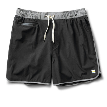 Banks Short Unlined 5" | Black Linen Texture