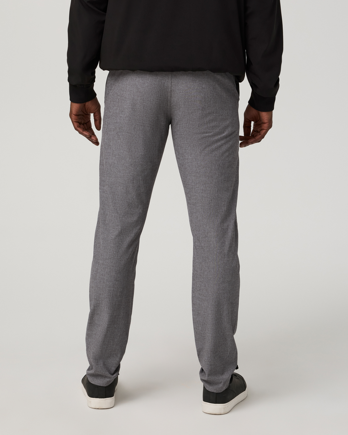 Aim Trouser Athletic Slim Fit 30" | Gull Grey Linen Texture