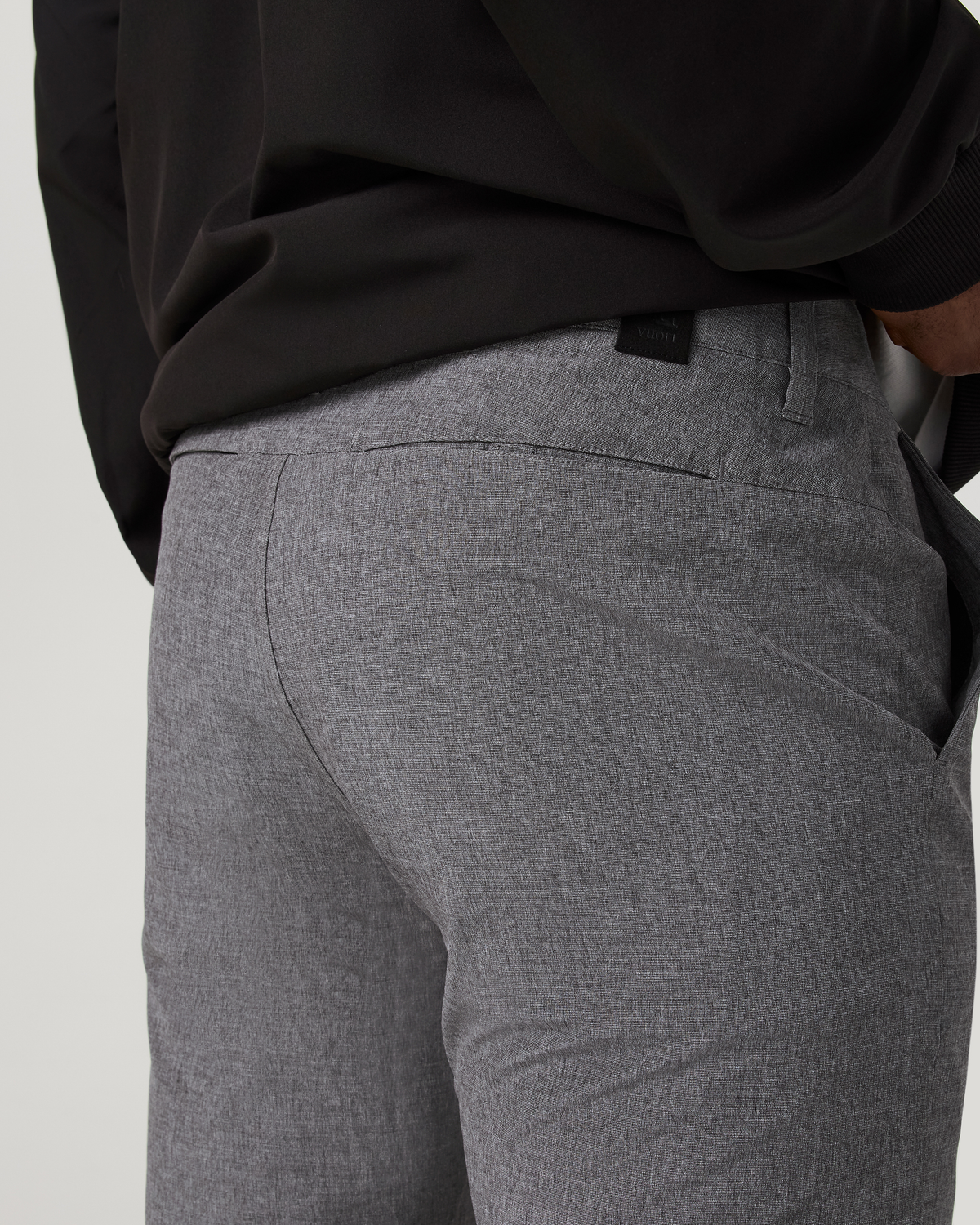 Aim Trouser Athletic Slim Fit 32" | Gull Grey Linen Texture