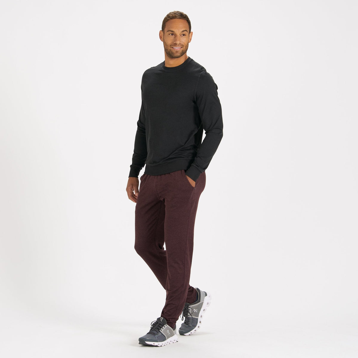 Ponto Performance Pant 30" | Oxblood Heather