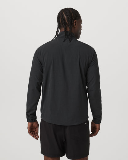 Venture Track Jacket | Black Linen Texture