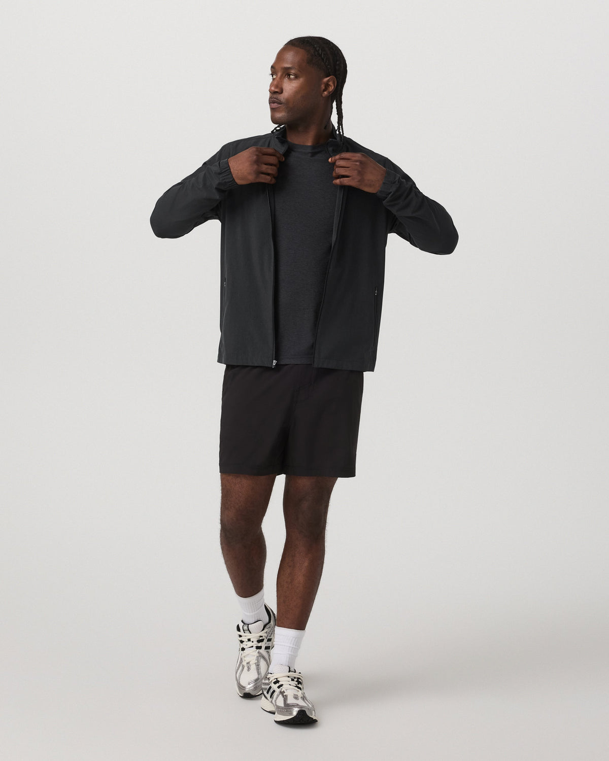 Venture Track Jacket | Black Linen Texture