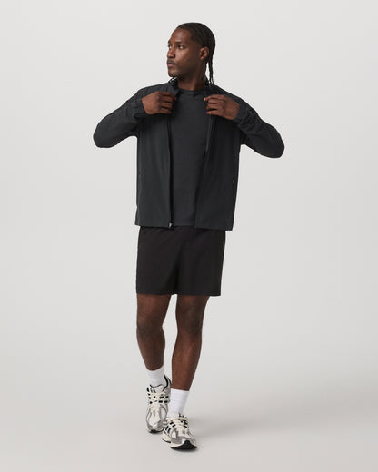 Venture Track Jacket | Black Linen Texture
