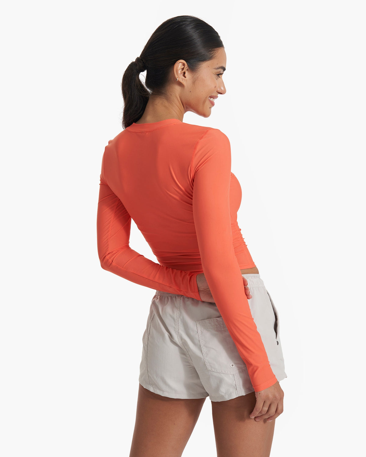 Long Sleeve Dune Crew | Light Papaya