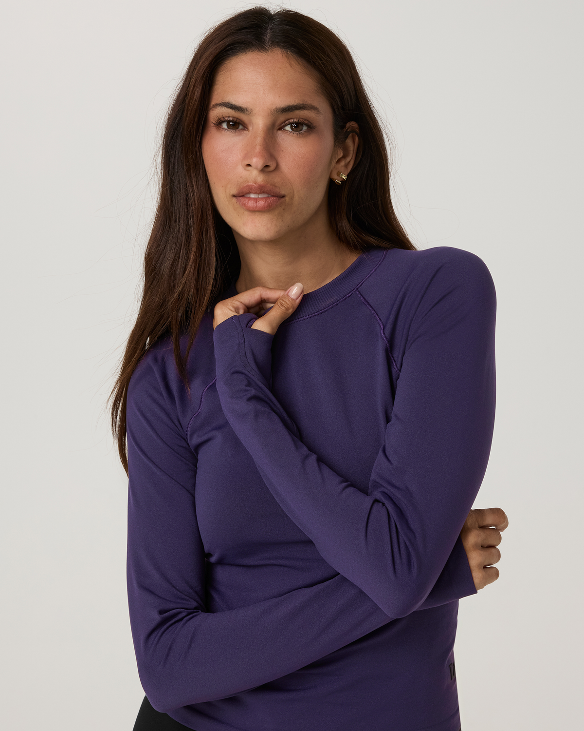 Long Sleeve Surge Seamless Tee | Velvet Violet