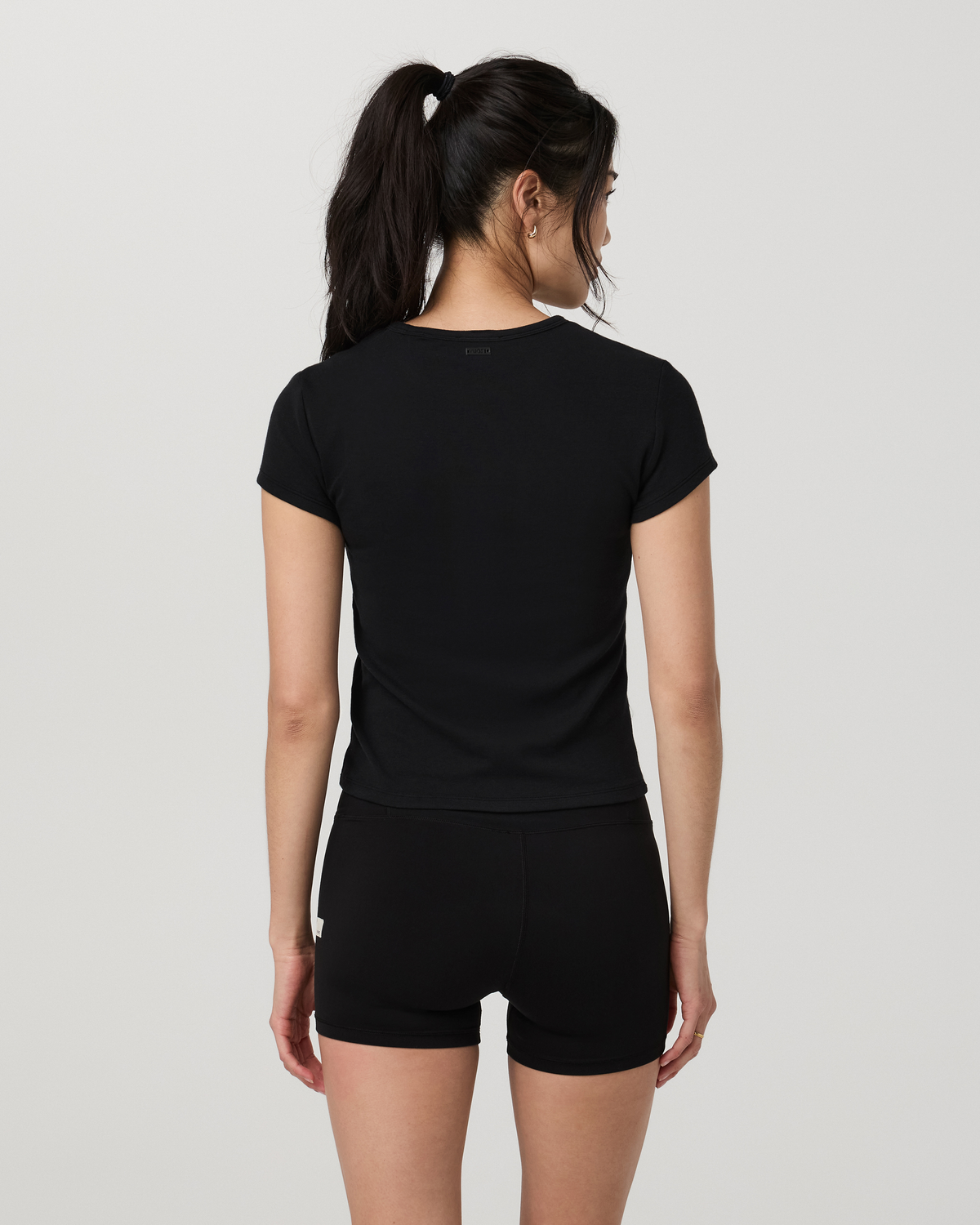 Everyday Cotton Stretch Fitted Tee | Black