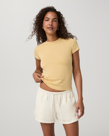 Everyday Cotton Stretch Fitted Tee | Butter
