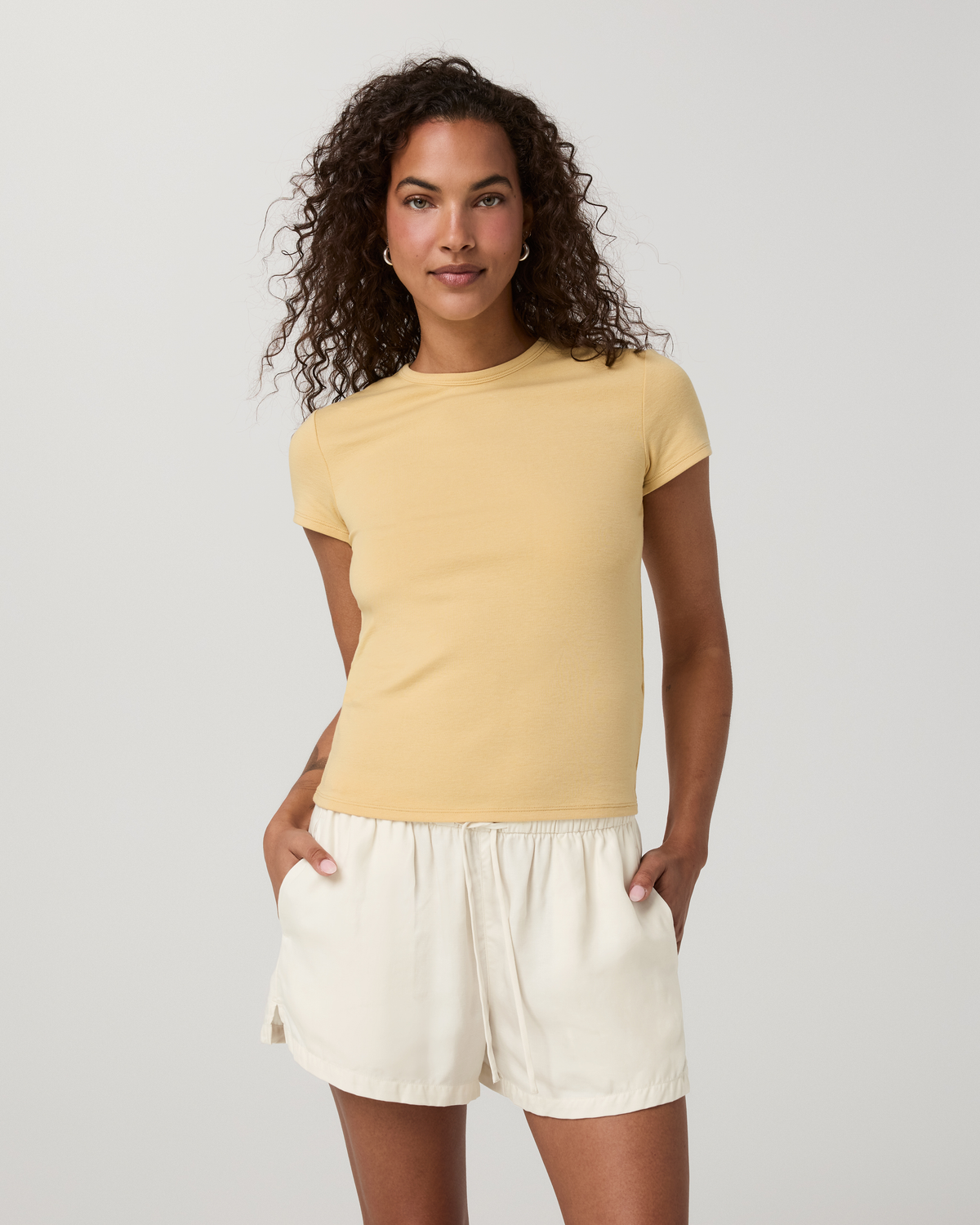 Everyday Cotton Stretch Fitted Tee | Butter