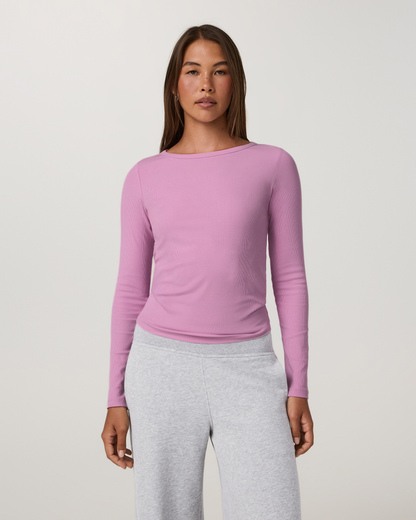 Long Sleeve Pose Subtle Scoop | Light Bloom