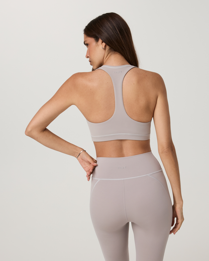 Vuori AllTheFeels™ Linework Bra | Soft Pewter