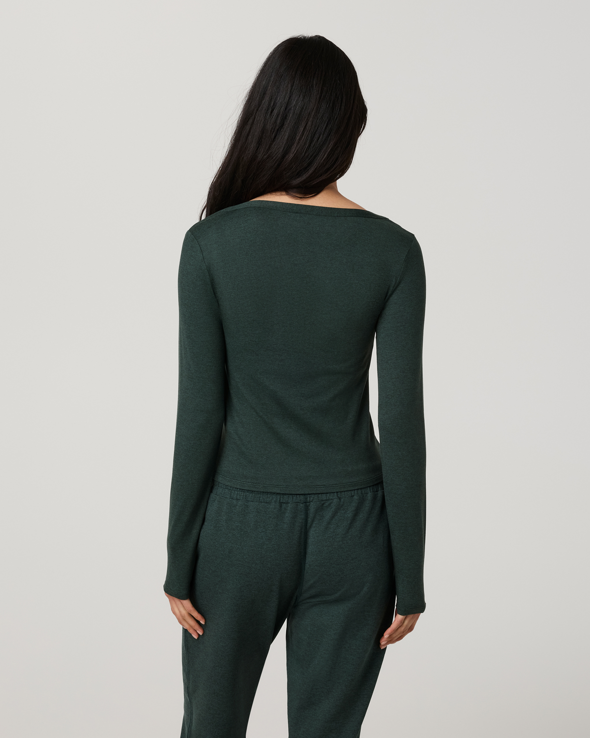 Long Sleeve Halo V-Neck Cardigan | Hemlock Heather