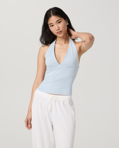 Everyday Cotton Stretch Plunge Halter | Atmosphere