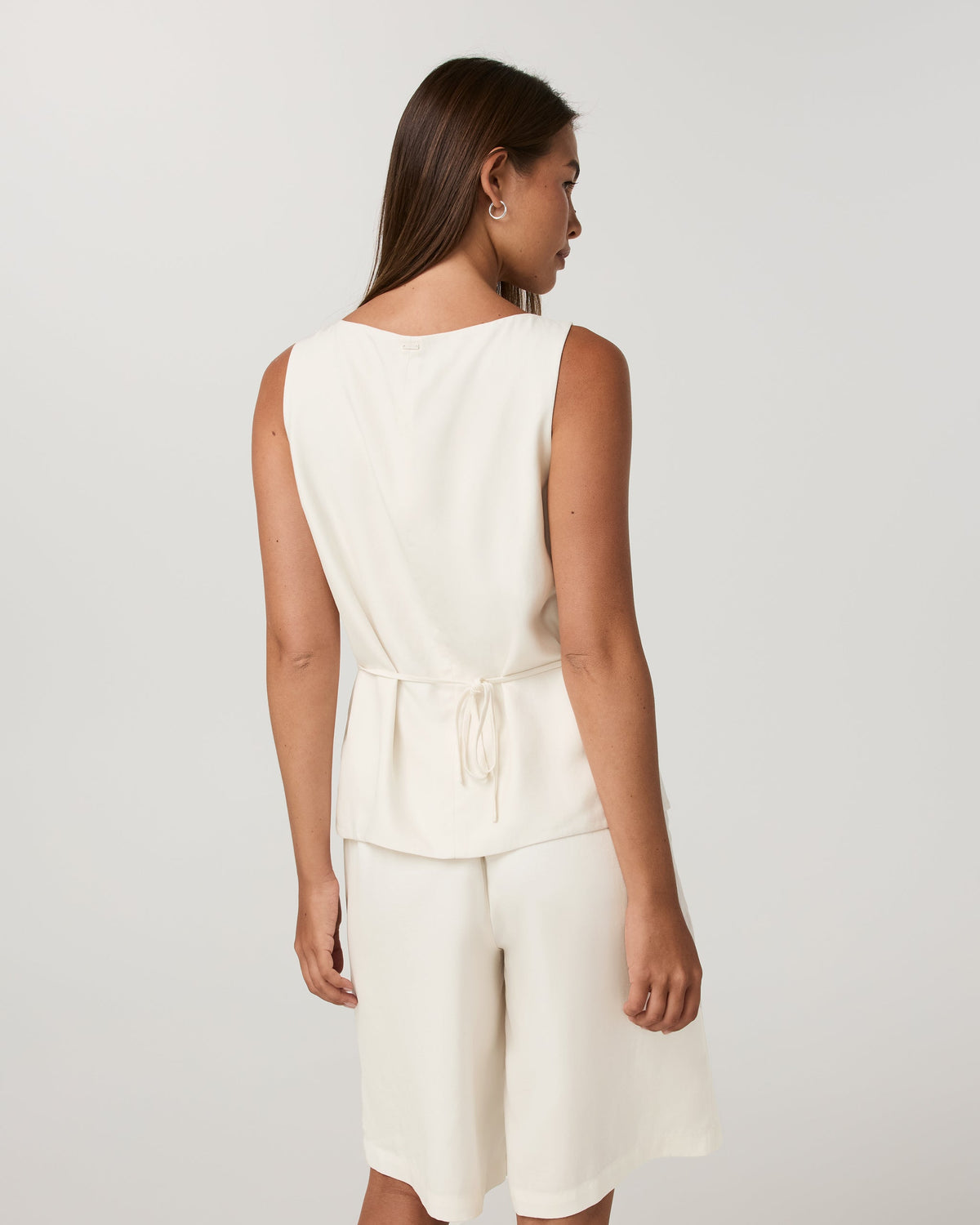 Trestles Twill Button Down Tank | Natural