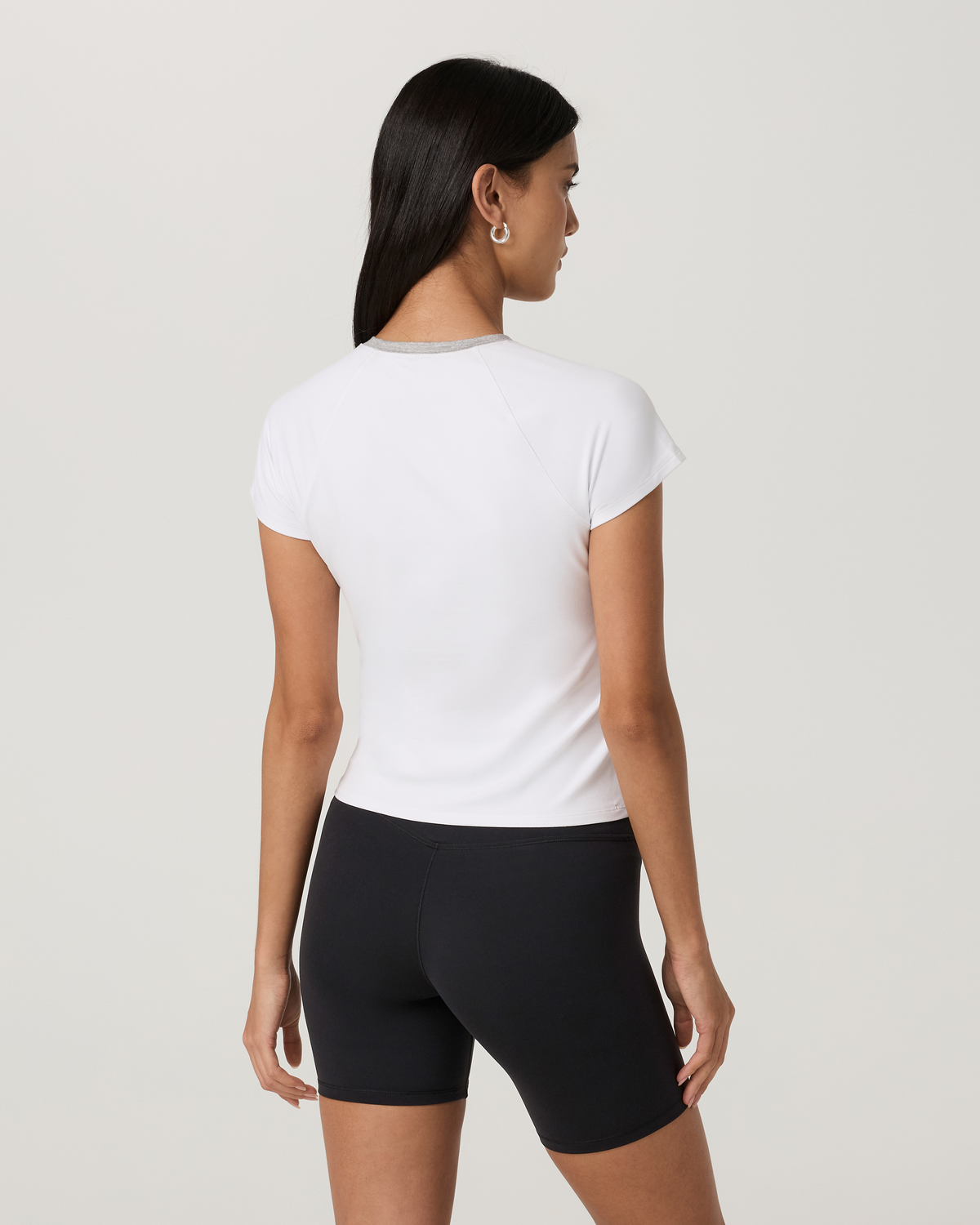 Short Sleeve Halo Retro Tee | White
