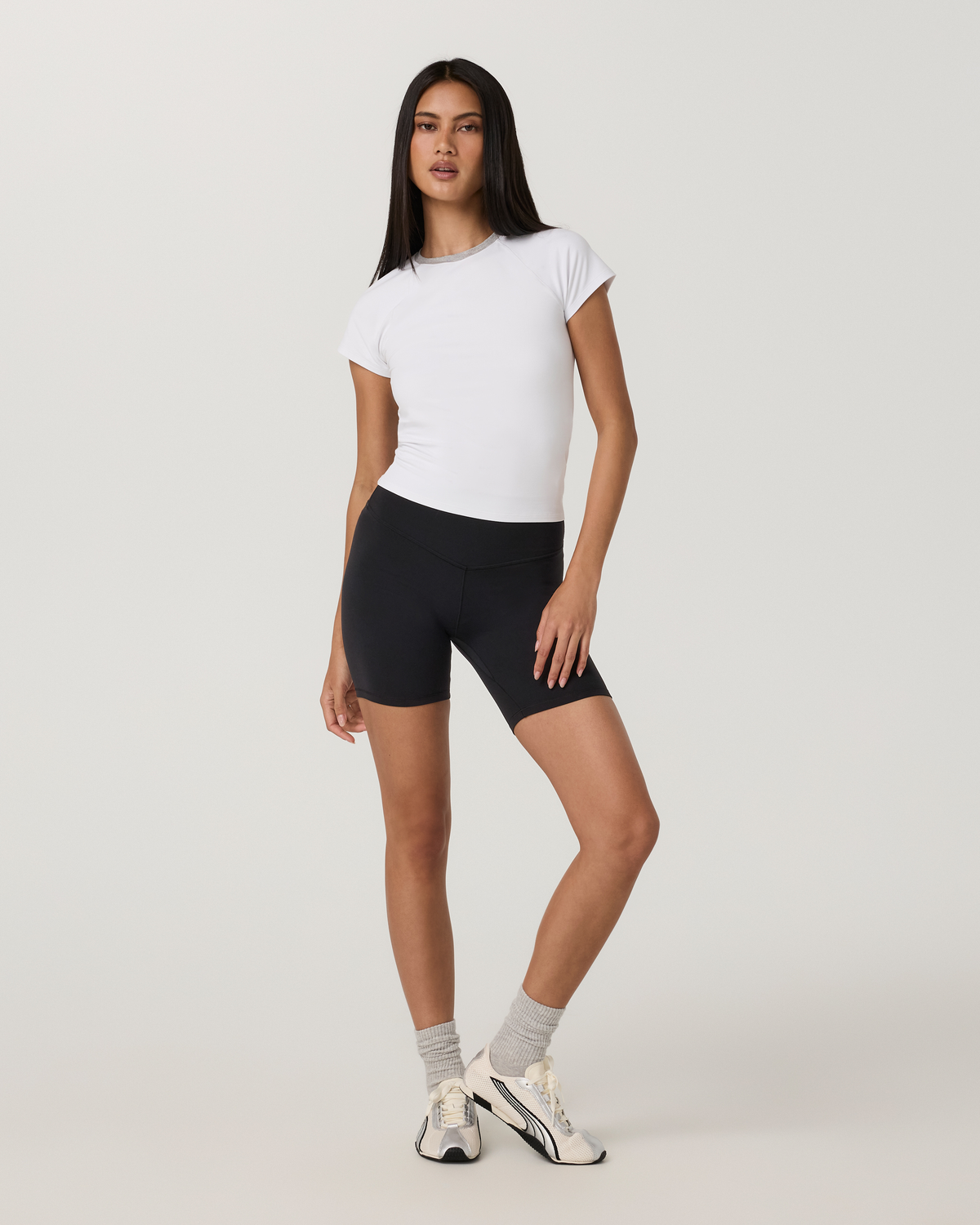 Short Sleeve Halo Retro Tee | White