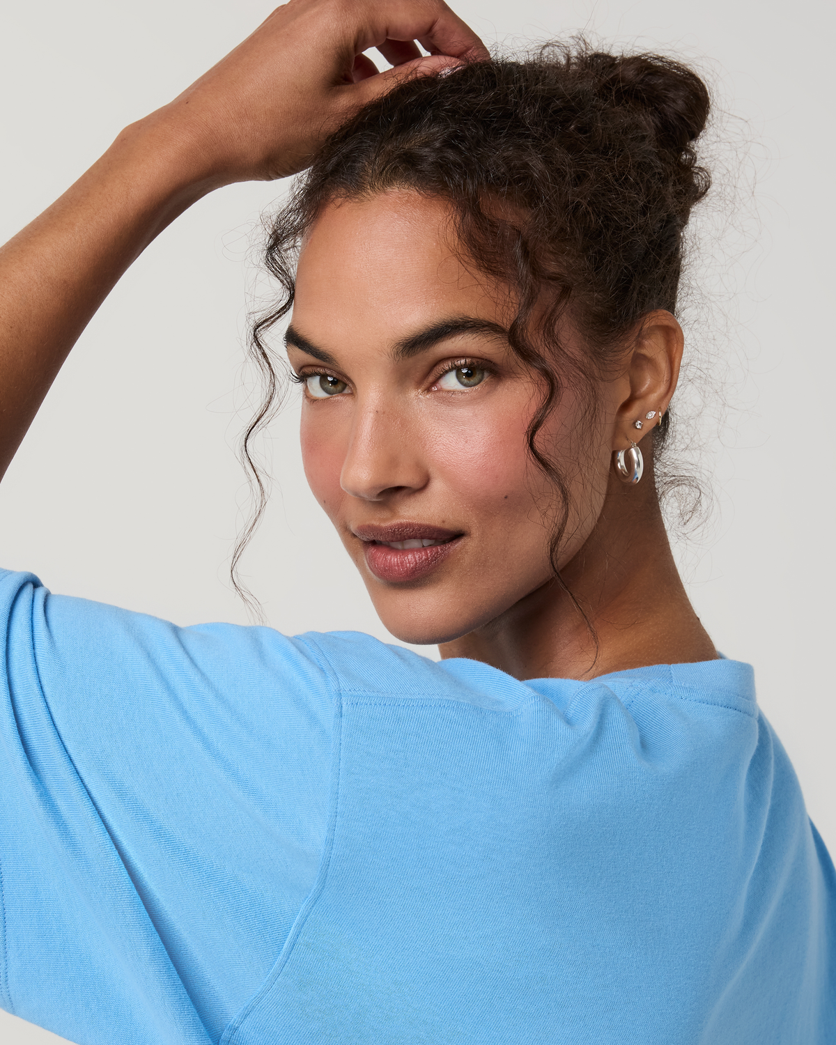 Short Sleeve Heavyweight Oversized Cotton Tee 2.0 | Oasis Blue
