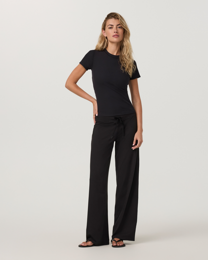 Pose Fitted Tee Long | Black