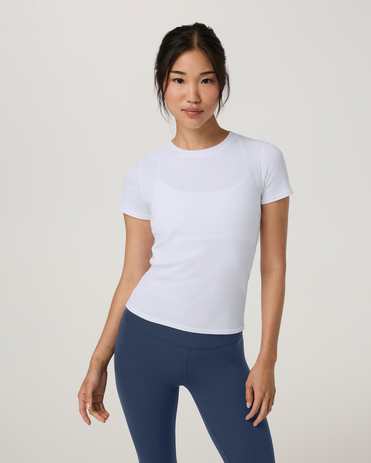Pose Fitted Tee Long | White
