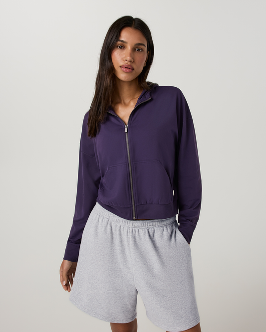 Halo Modern Full Zip Hoodie | Velvet Violet