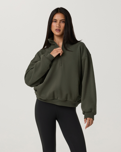 Restore Oversized Half Zip | Army