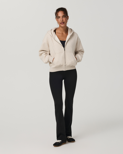 Restore Essential Full Zip Hoodie | Bone Heather