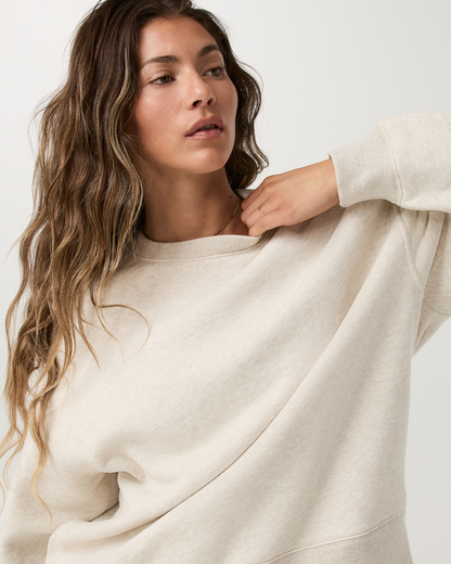 Restore Oversized Crew | Bone Heather