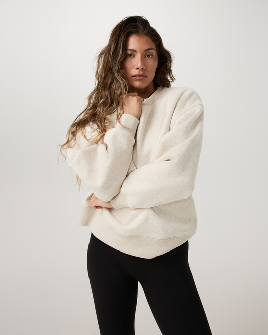 Restore Oversized Crew | Bone Heather
