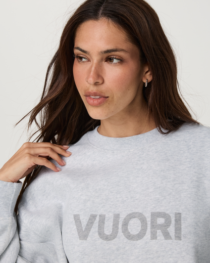 Restore Oversized Crew | Pale Grey Heather
