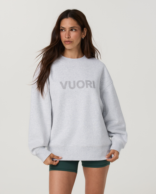Restore Oversized Crew | Pale Grey Heather