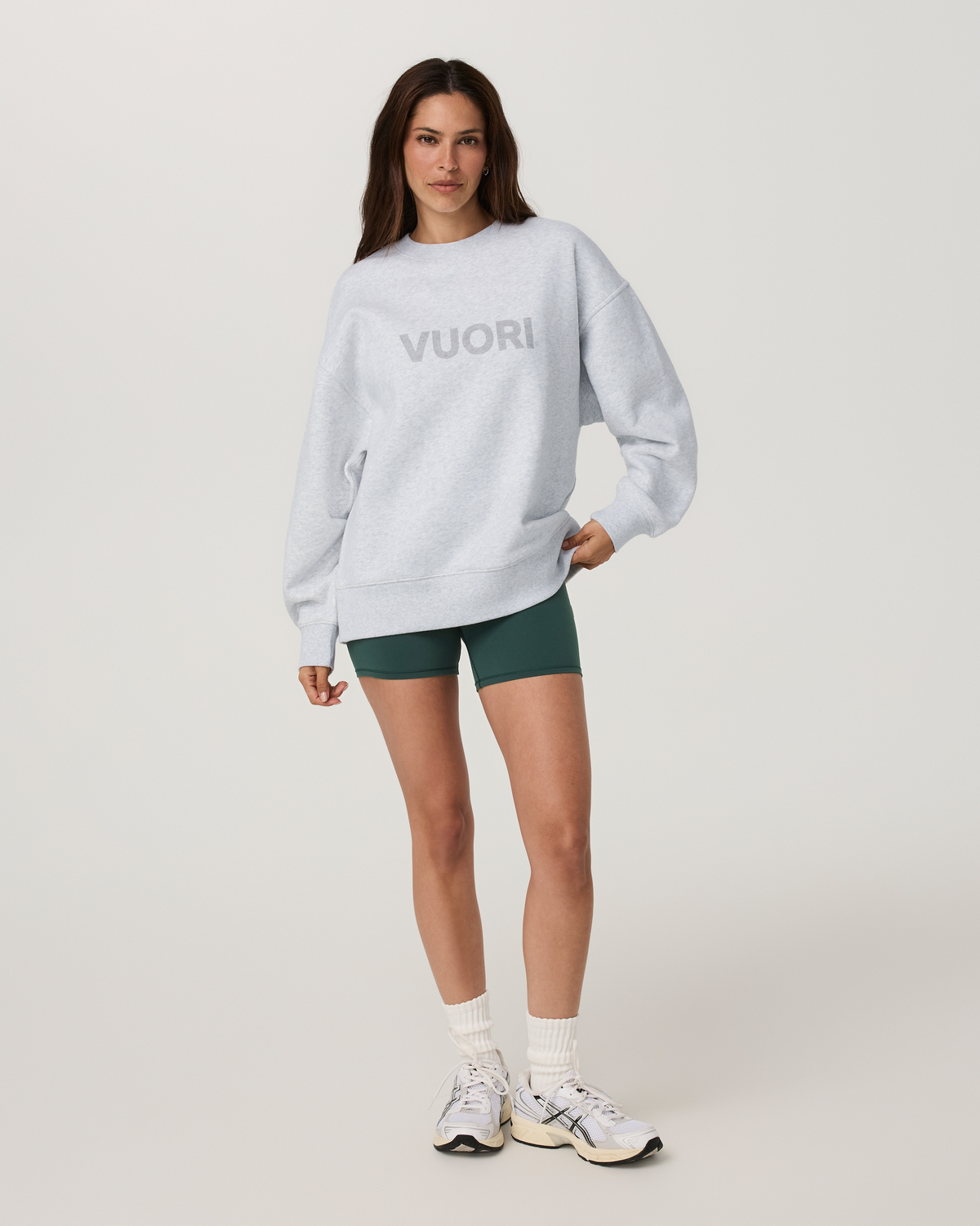 Restore Oversized Crew | Pale Grey Heather