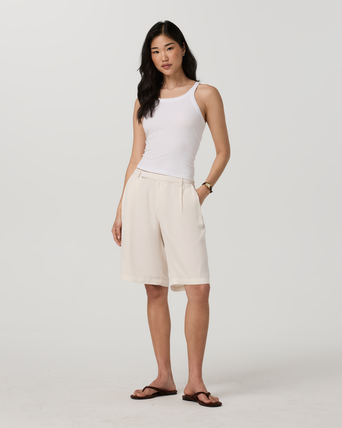Trestles Low Slung Trouser Short | Natural