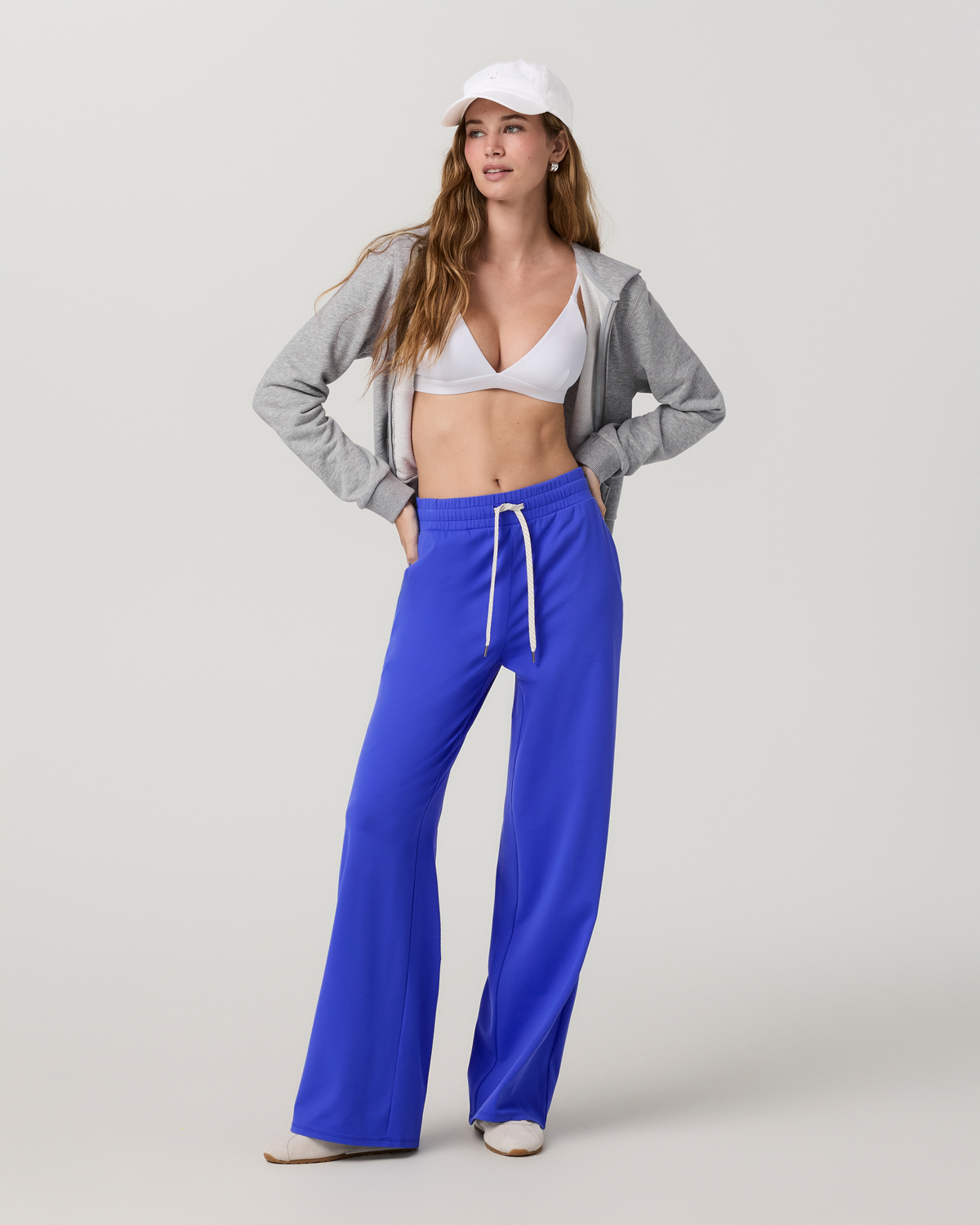 Halo Essential Wideleg Pant | Electric Blue